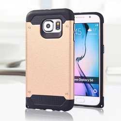 Samsung Galaxy S6 Iron Armor Hybrid Case (Champagne Gold)